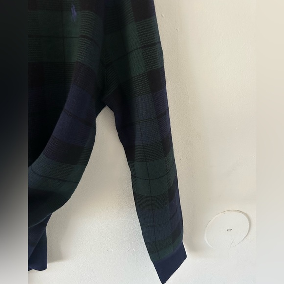 NWOT Polo Ralph Lauren Plaid Washable Wool Sweater - Picture 6 of 9